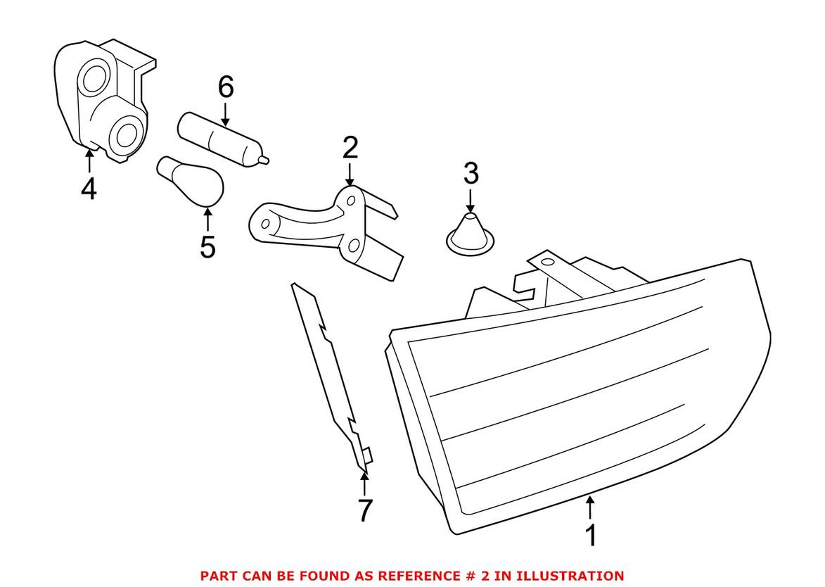 BMW Tail light Clamp - Passanger Side 63217313420